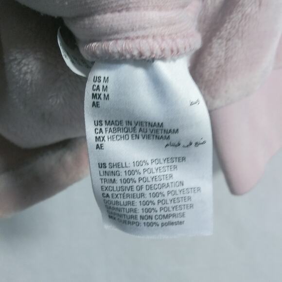 Ideology Womens Pink Faux-Fur Quarter-Zip Hoodie, Shimmer Size M - Picture 7 of 9